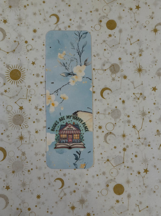 Bluebell Dreams Collection Books Are My Happy Place Bookmark | Butterfly Reader Gift | Floral Bookmark | Laminated Book Lover Gift