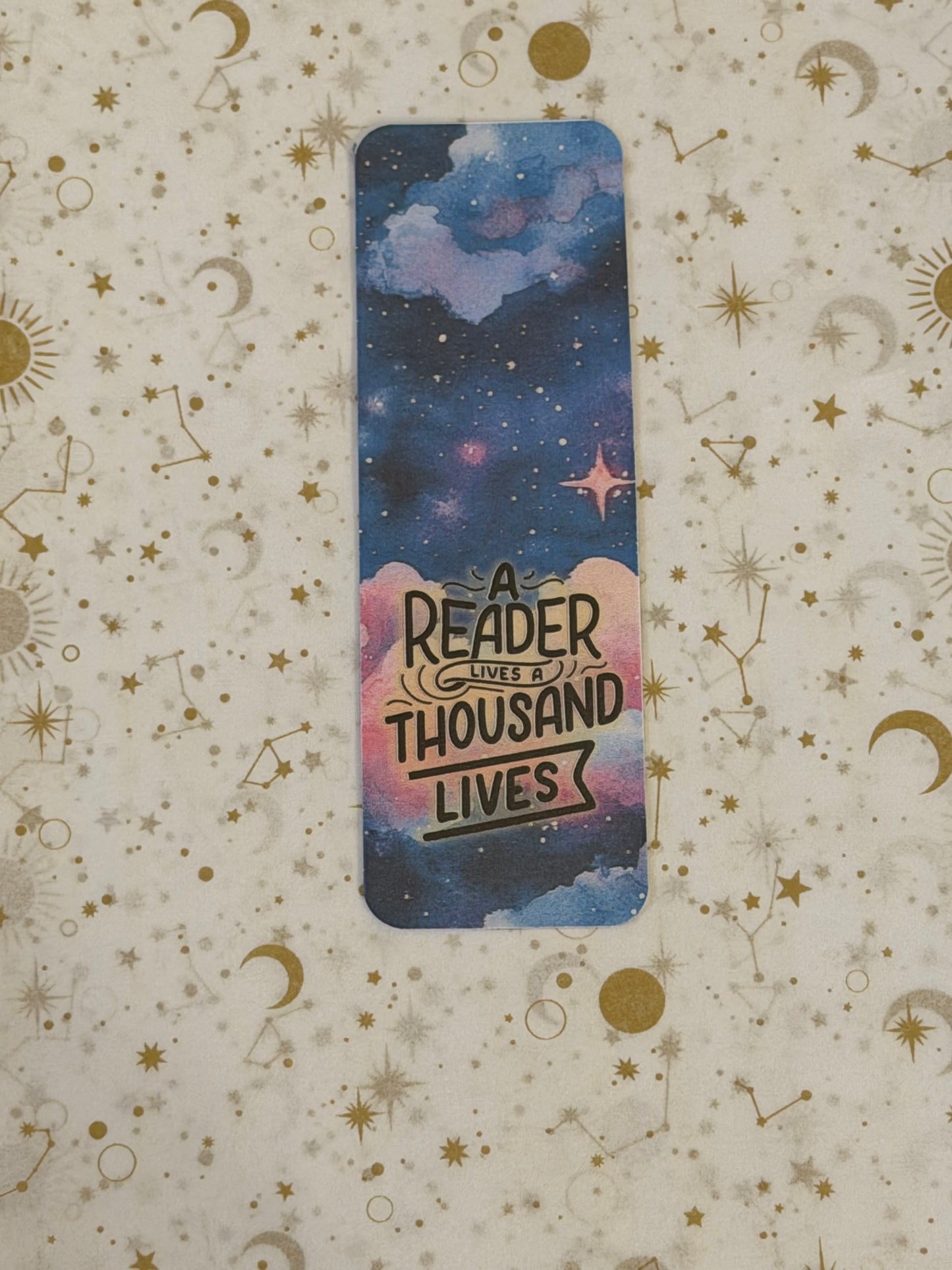 Dreamscape Collection A Reader Lives A Thousand Lives Bookmark | Galaxy Bookmark | Celestial Reader Gift | Book Lover Accessory