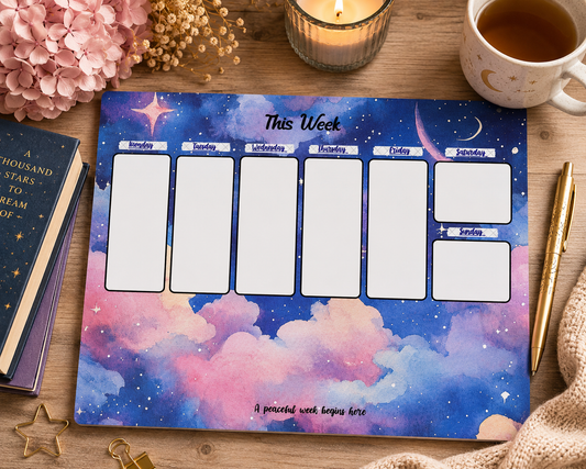 Dreamscape Weekly Planner Tear-Away Pad | Soft Layout | 52 Sheets | Desk Planner | Gift for Her
